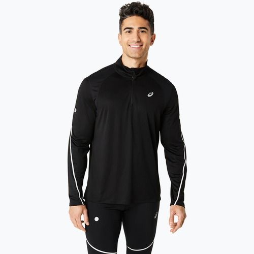 Кофта для бігу чоловічий ASICS Road Lite-Show 1/2 Zip performance black