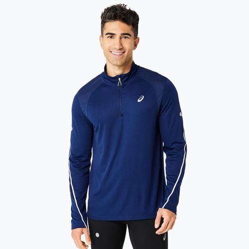 Кофта для бігу чоловічий ASICS Road Lite-Show 1/2 Zip blue expense