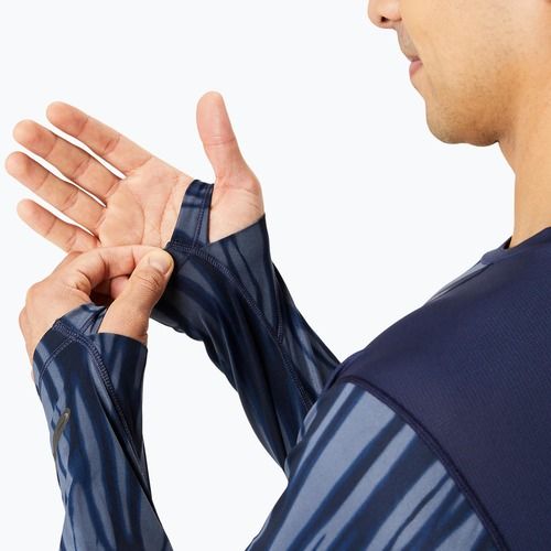 Кофта для бігу чоловіча ASICS Road All Over Print blue expanse/midnight