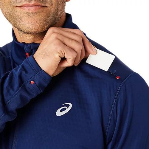 Кофта для бігу чоловіча ASICS Road Winter 1/2 Zip Mid Layer blue expanse