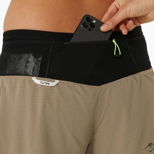 Шорти для бігу жіночі ASICS Fujitrail 2-N-1 pepper / performance black