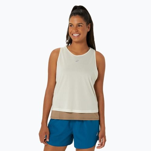 Топ для бігу жіночий ASICS Nagino Run Tank oatmeal/pepper