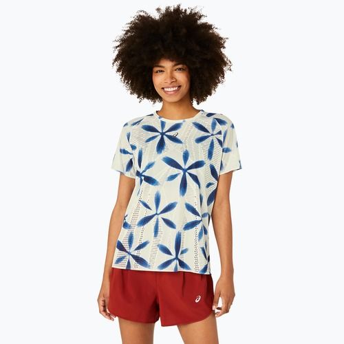 Футболка для бігу жіноча ASICS Metarun Shibori Top brich/blue expanse