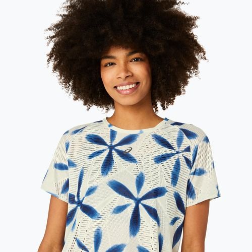 Футболка для бігу жіноча ASICS Metarun Shibori Top brich/blue expanse