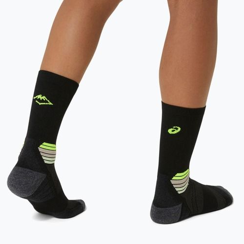 Шкарпетки для бігу ASICS Fujitrail Run Crew performance black/sefety yellow