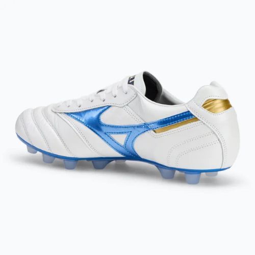Кросівки футбольні чоловічі Mizuno Morelia II Japan Md white/laser blue/gold