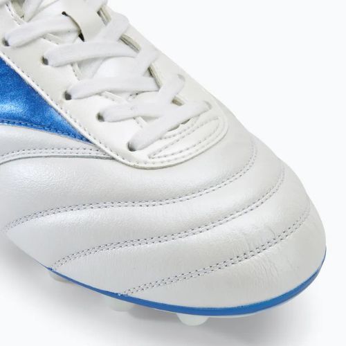 Кросівки футбольні чоловічі Mizuno Morelia II Elite Md white/laser blue/gold