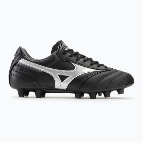 Кросівки футбольні чоловічі Mizuno Morelia II Pro MD black/galaxy silver/dark shadow
