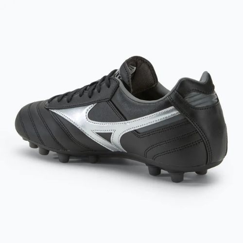 Кросівки футбольні чоловічі Mizuno Morelia II Pro AG black/galaxy silver/dark shadow