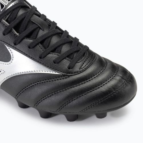 Кросівки футбольні чоловічі Mizuno Morelia II Club FG black/galaxy silver/dark shadow