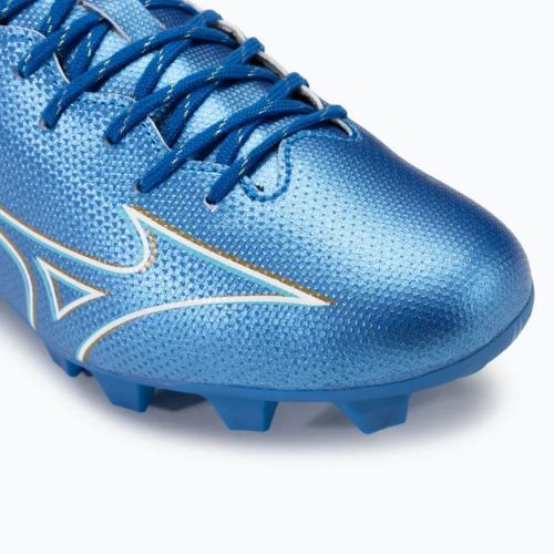 Кросівки футбольні чоловічі Mizuno α Select FG white/laser blue/gold
