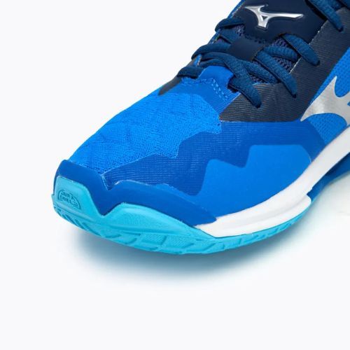 Кросівки для гандболу чоловічі Mizuno Wave Stealth Neo 2 Mid mugen blue/white/estate blue