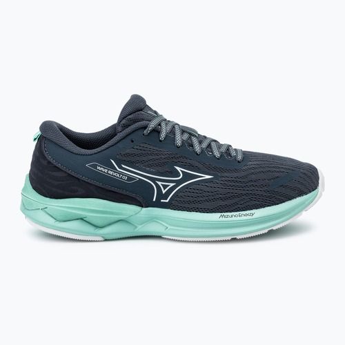 Кросівки для бігу жіночі Mizuno Wave Revolt 3 india ink/neo silver/dusty jade green
