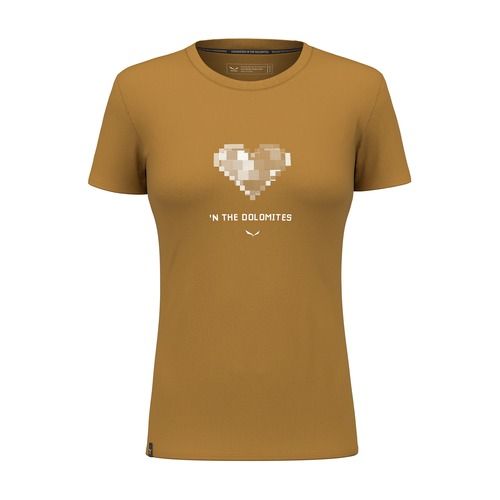 Жіноча футболка Salewa Pure Heart Dry золотисто-коричнева