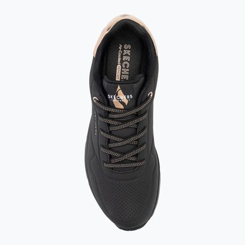 Кросівки жіночі SKECHERS Uno Shimmer Away black/gold