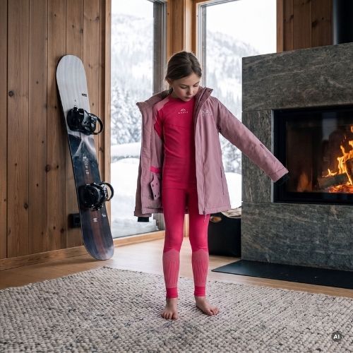 Комплект дитячої термоактивної білизни KADVA Frosty Jrg Set безшовний рожевий