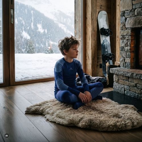 Комплект дитячої термоактивної білизни KADVA Frosty Jrb Set безшовний темно-синій