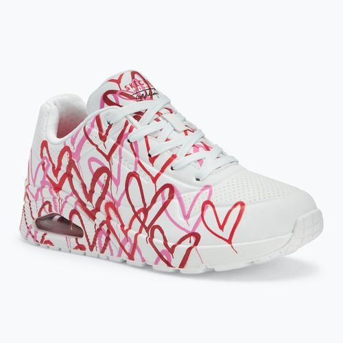 Кросівки жіночі SKECHERS JGoldcrown Uno Spread The Love white/red/pink