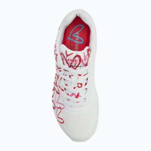 Кросівки жіночі SKECHERS JGoldcrown Uno Spread The Love white/red/pink