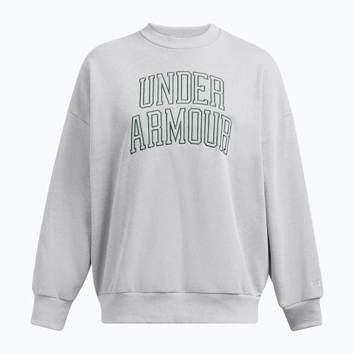 Кофта жіноча Under Armour Icon Heavyweight Terry Oversized Crew mod gray/forest green
