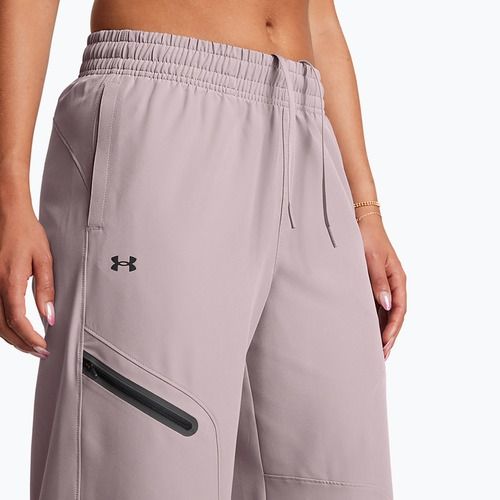 Штани жіночі Under Armour UnsТопpable Woven Wide Leg tetra gray/black