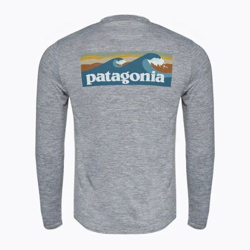 Кофта чоловіча Patagonia Cap Cool Daily Graphic Shirt-Waters boardshort logo abalone blue/feather grey