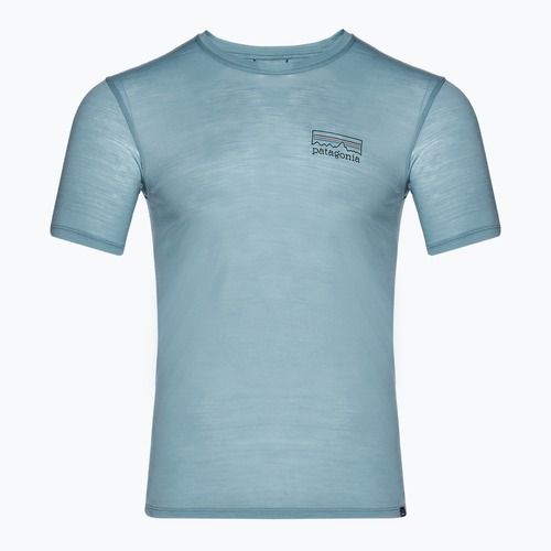 Футболка чоловіча Patagonia Cap Cool Merino Blend Graphic Shirt fitz roy strata/thermal blue