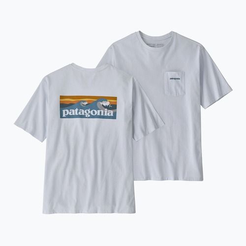 Футболка чоловіча Patagonia Boardshort Logo Pocket Responsibili white