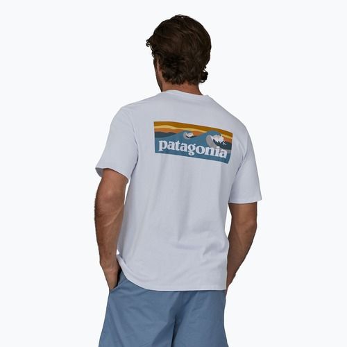 Футболка чоловіча Patagonia Boardshort Logo Pocket Responsibili white