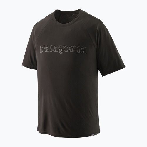 Футболка чоловіча Patagonia Capilene Cool Trail Graphic outline text logo/black