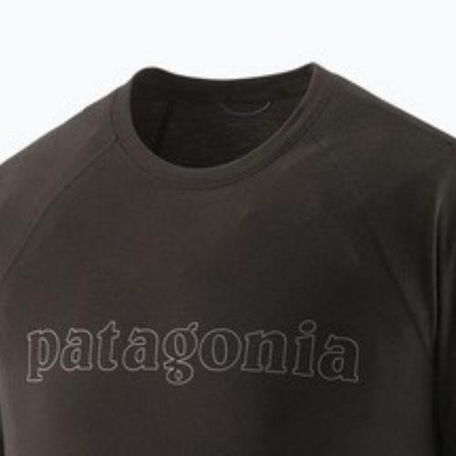 Футболка чоловіча Patagonia Capilene Cool Trail Graphic outline text logo/black