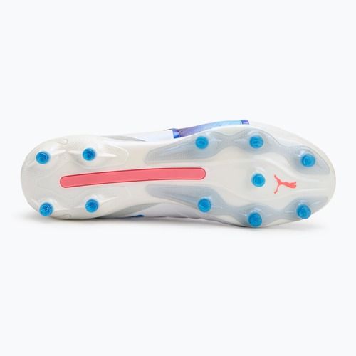 Кросівки футбольні PUMA King Ultimate FG/AG puma white/bluemazing/flat light grey/sunset glow