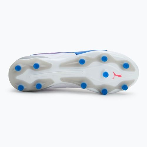 Кросівки футбольні чоловічі PUMA King Pro FG/AG puma white/bluemazing/flat light grey/sunset glow
