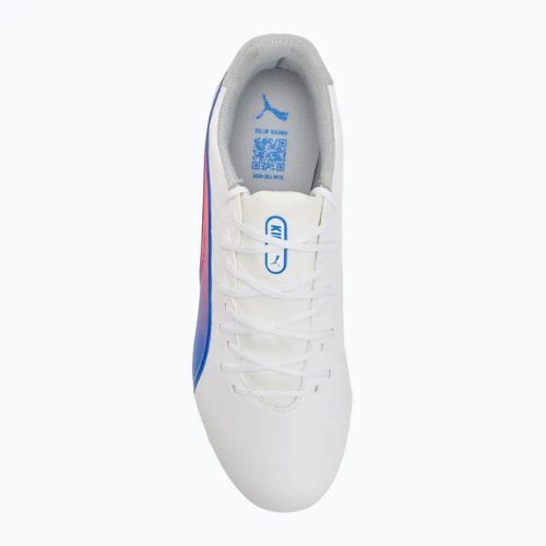 Кросівки футбольні PUMA King Match FG/AG puma white/bluemazing/flat light grey/sunset glow