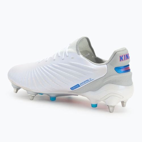Кросівки футбольні чоловічі PUMA King Ultimate MxSG puma white/bluemazing/flat light grey/sunset glow