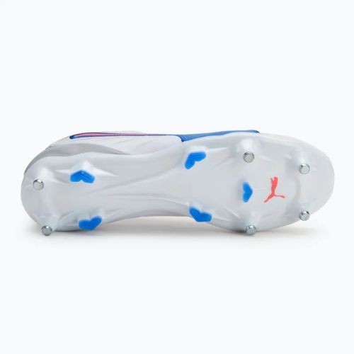 Кросівки футбольні чоловічі PUMA King Pro MxSG puma white/bluemazing/flat light grey/sunset glow