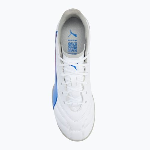 Кросівки футбольні PUMA King Pro TT puma white/bluemazing/flat light grey/sunset glow