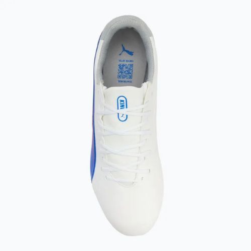Кросівки футбольні чоловічі PUMA King Match MxSG puma white/bluemazing/flat light grey/sunset glow