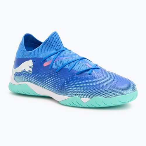 Футбольні бутси PUMA Future 7 Match TT синьо-блакитні / пума білі / електрична м'ята