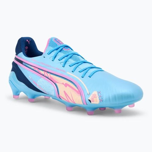 Футбольні бутси PUMA King Ultimate Vol. Up FG/AG сині, що світяться