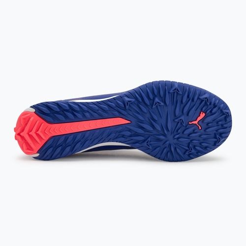 Дитячі футбольні бутси PUMA Ultra 5 Match TT + Mid Jr лазуровий лазур / пума білий / захід сонця