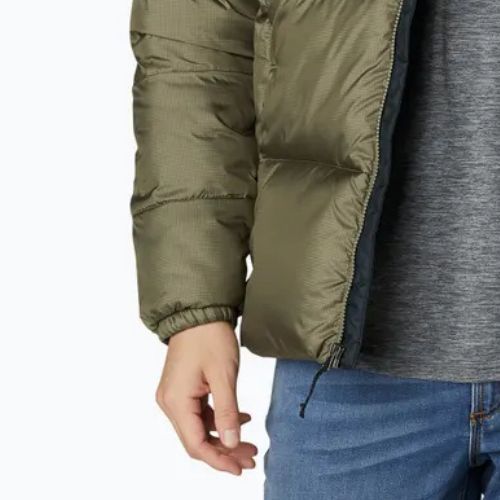 Пуховик чоловічий Columbia Puffect II Hooded stone green/ black