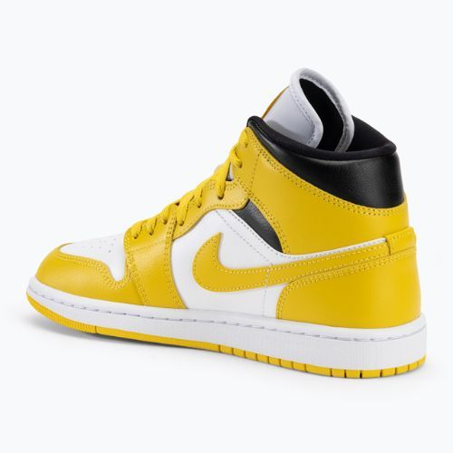 Кросівки жіночі Nike Air Jordan 1 Mid white/black/vivid sulfur