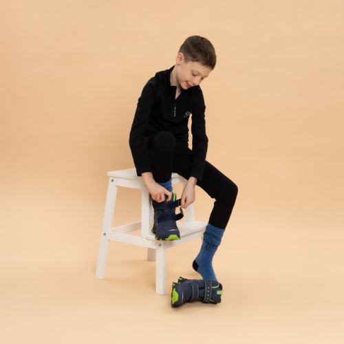 Дитячі снігоступи KADVA Snowey Mid WaterProof темно-синій/зелений