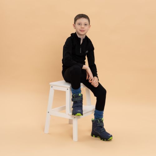 Дитячі снігоступи KADVA Snowey Mid WaterProof темно-синій/зелений