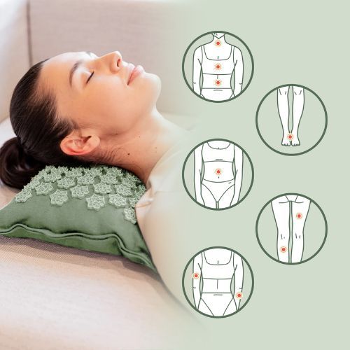 Килимок для акупресури XTREXO ECO з подушкою TXO-B4Z006-GN зелений