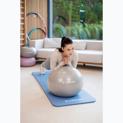 М'яч гімнастичний XTREXO TXO-B4Z007-GY 55 см сірий