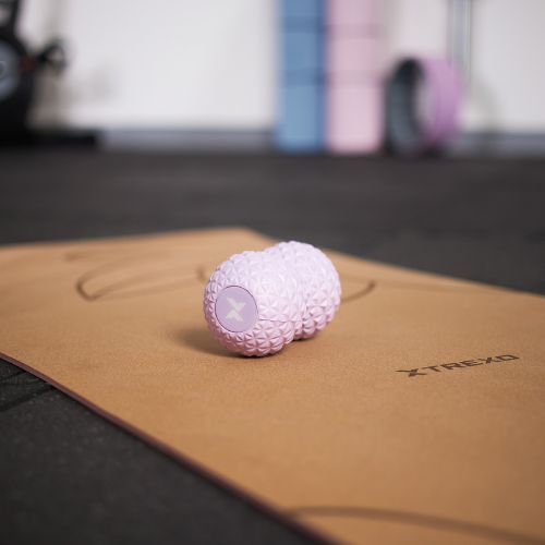 Подвійний м'яч для масажу XTREXO TXO-B4Z075-VT фіолетовий