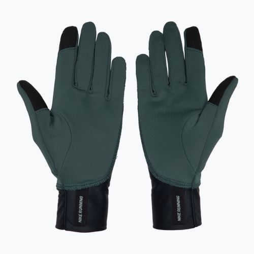 Жіночі бігові рукавички Nike Pacer Midweight RG вінтажні зелені/чорні/сріблясті