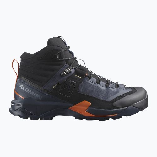 Чоловічі трекінгові черевики Salomon X Ultra Alpine MID GTX сині ночі/чорні/червоні помаранчеві